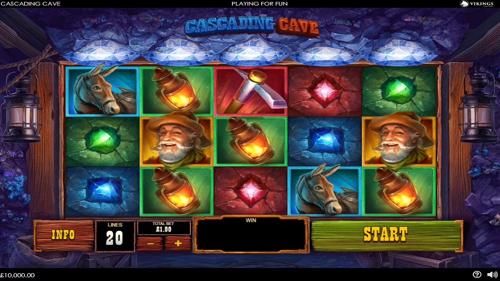 Screenshot of Cascading Cave slot from Playtech