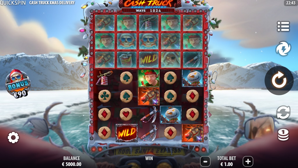 Screenshot of Cash Truck Xmas Delivery slot from Quickspin