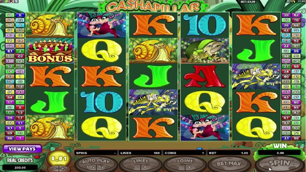 Screenshot of Cashapillar slot from Microgaming