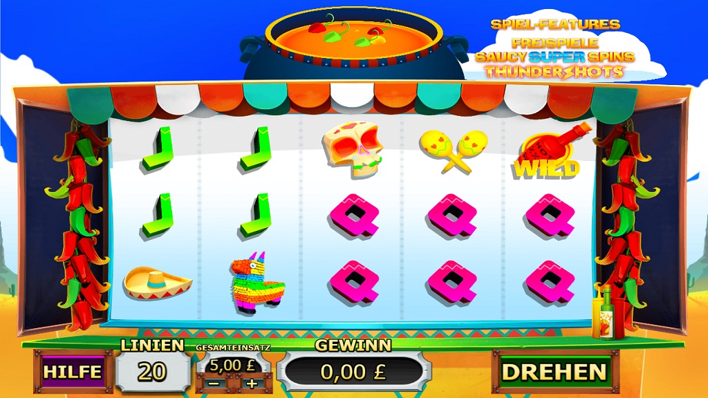 Screenshot of Chili Eruption Thundershots slot from Playtech