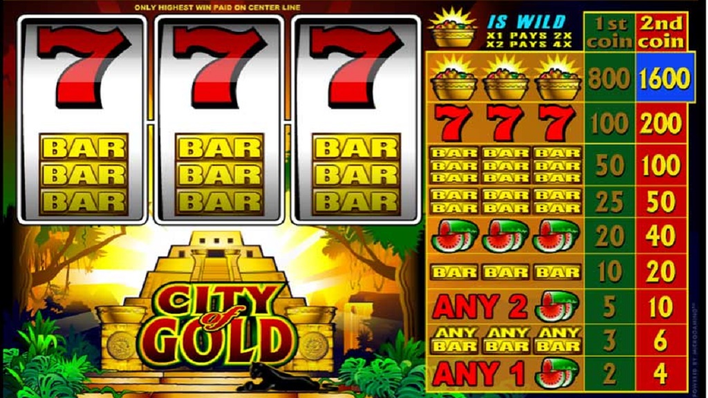 Screenshot of City of Gold from Microgaming