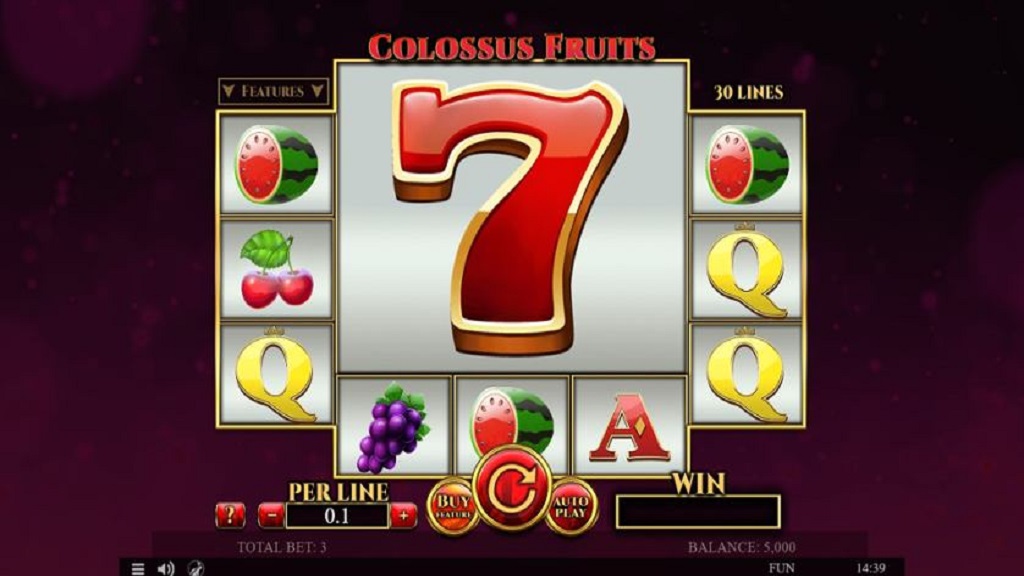 Screenshot of Colossus Fruits slot from Spinmatic