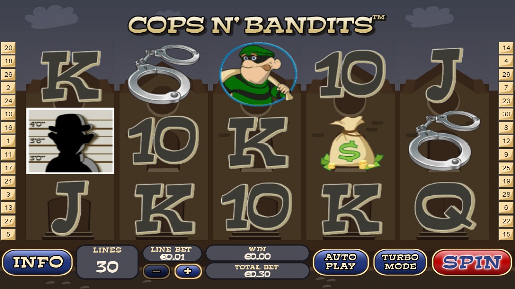 Screenshot of Cops n Bandits slot from Playtech