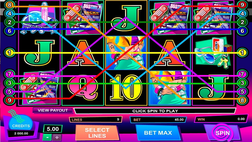 Screenshot of Crazy 80's from Microgaming