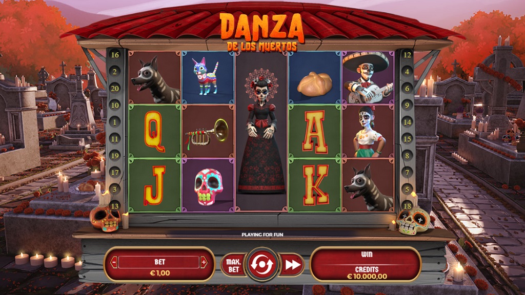 Screenshot of Danza De Los Muertos slot from Spinmatic