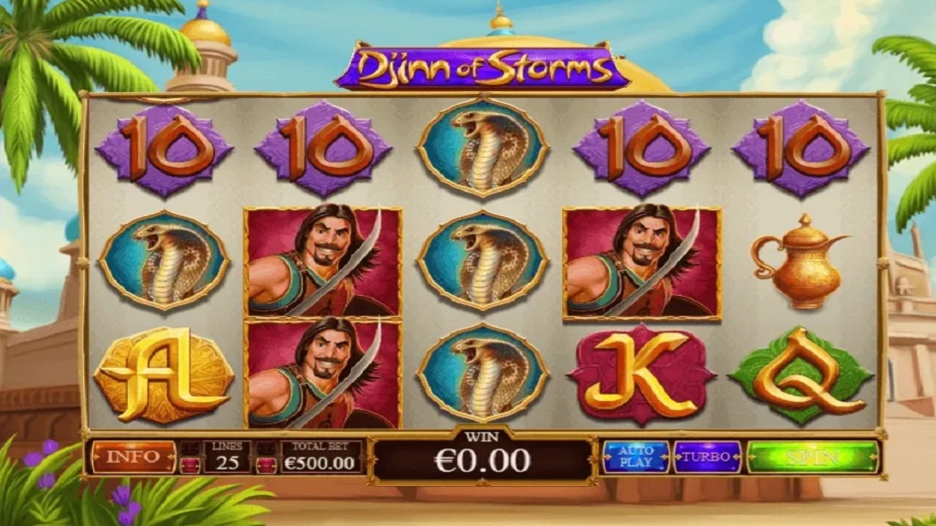 Screenshot of Djinn Of Storms slot from Playtech