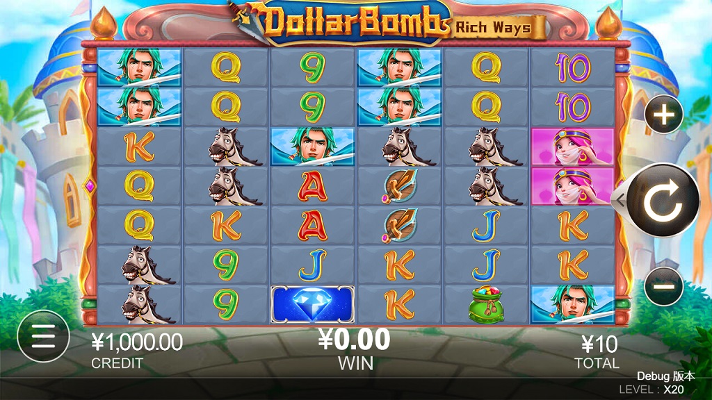 Screenshot of Dollar Bomb slot from CQ9 Gaming
