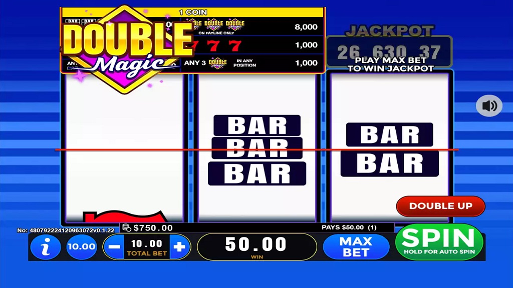 Screenshot of Double Magic from Microgaming