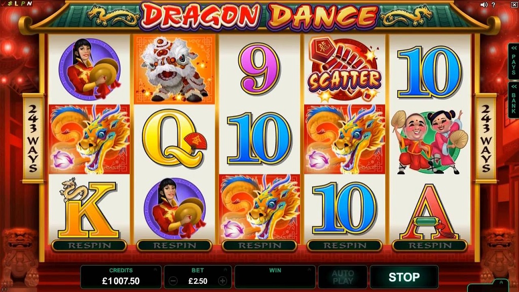 Screenshot of Dragon Dance from Microgaming