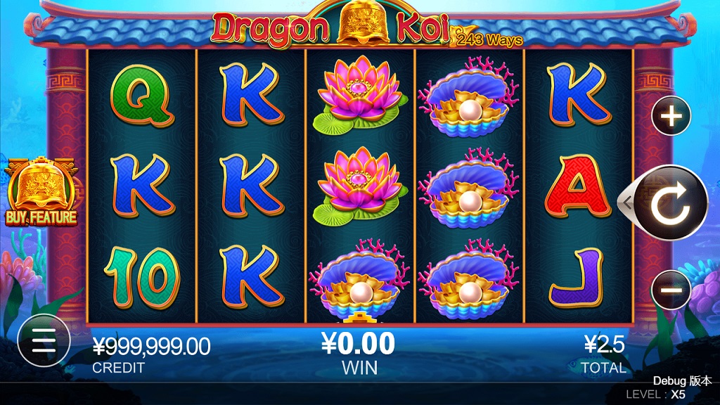 Screenshot of Dragon Koi slot from CQ9 Gaming