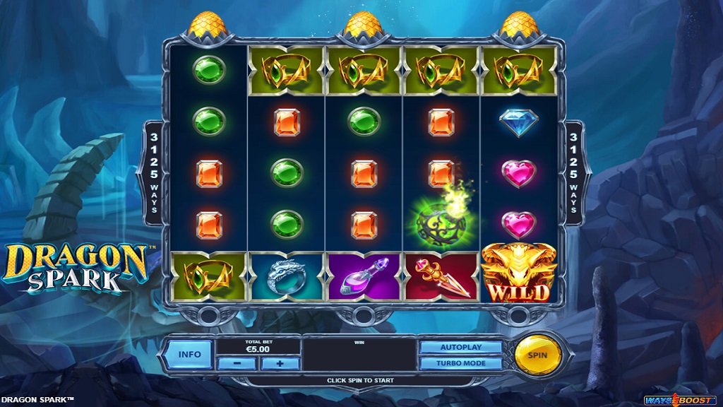 Screenshot of Dragon Spark slot from Playtech