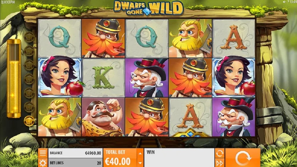 Screenshot of Dwarfs Gone Wild slot from Quickspin