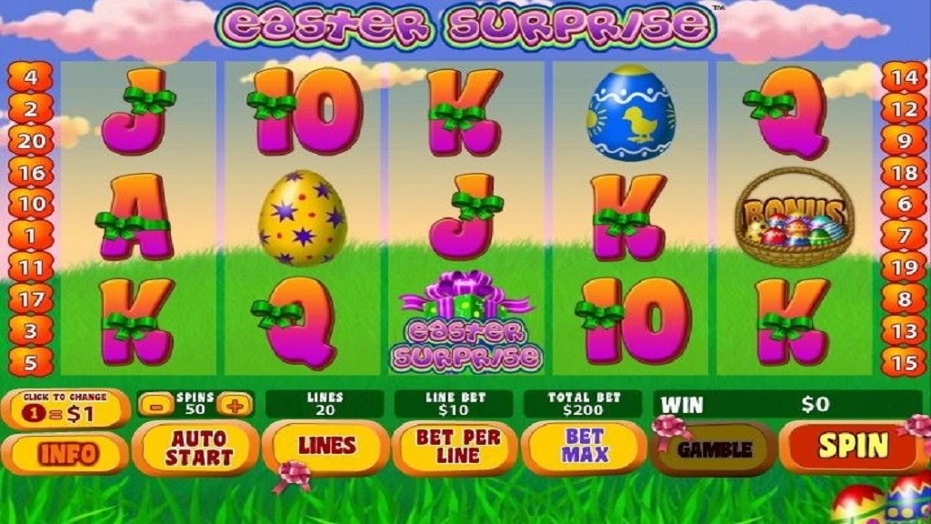 Screenshot of Easter Surprise slot from Playtech