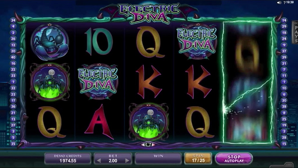 Screenshot of Electric Diva from Microgaming