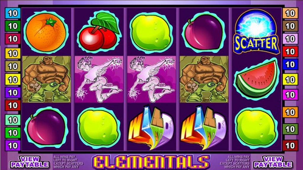 Screenshot of Elementals from Microgaming