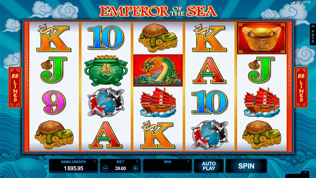 Screenshot of Emperor of the Sea from Microgaming