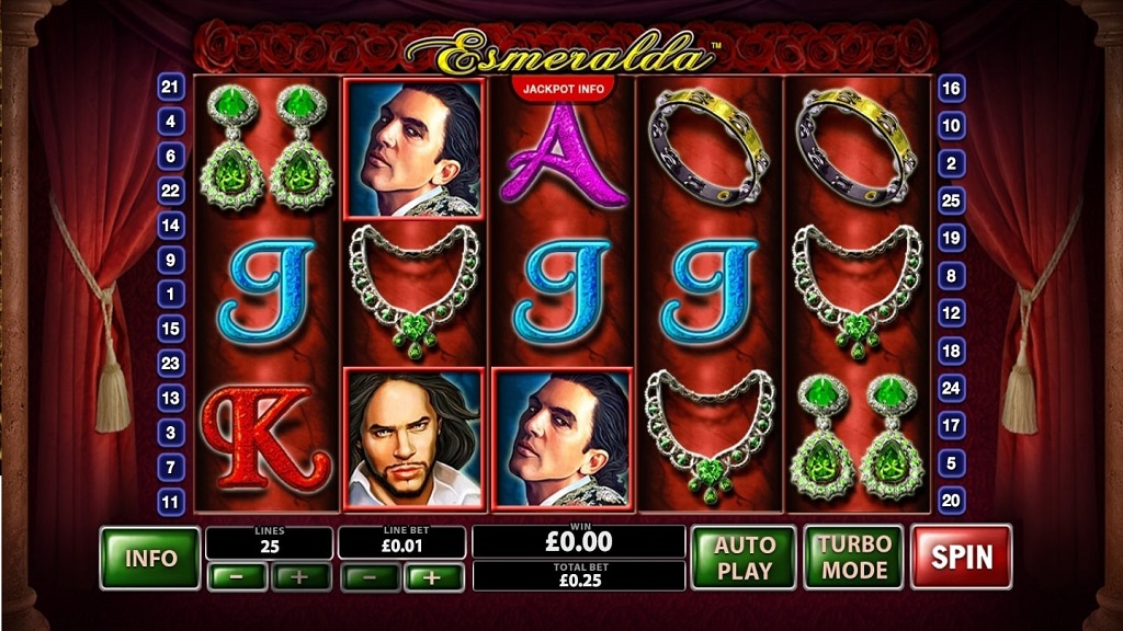 Screenshot of Esmeralda slot from Playtech