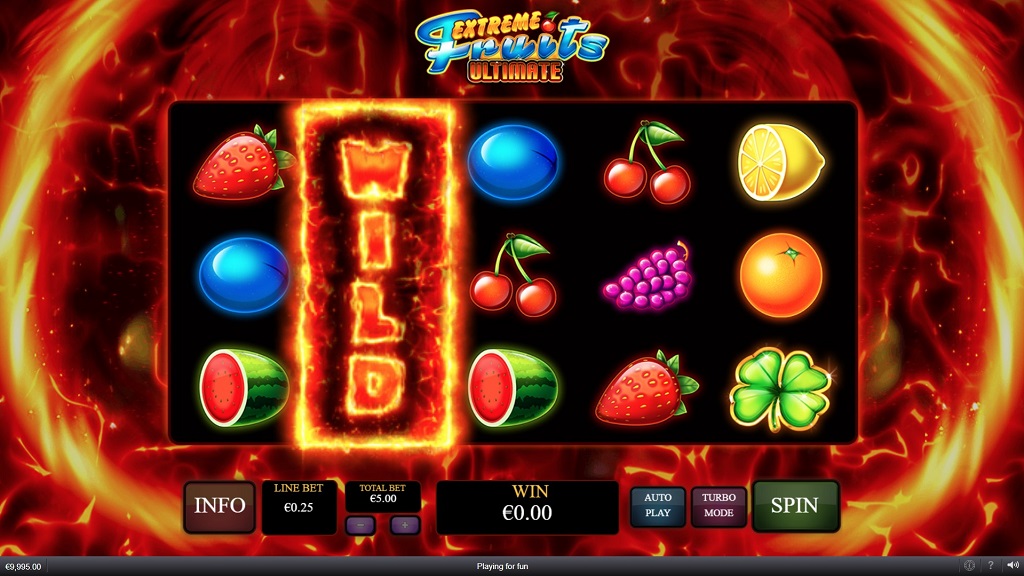 Screenshot of Extreme Fruits Ultimate slot from Playtech