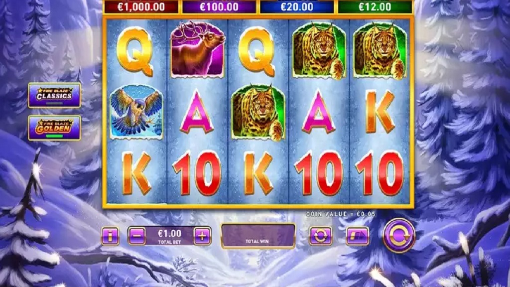 Screenshot of Fire Blaze Tundra Wolf slot from Playtech