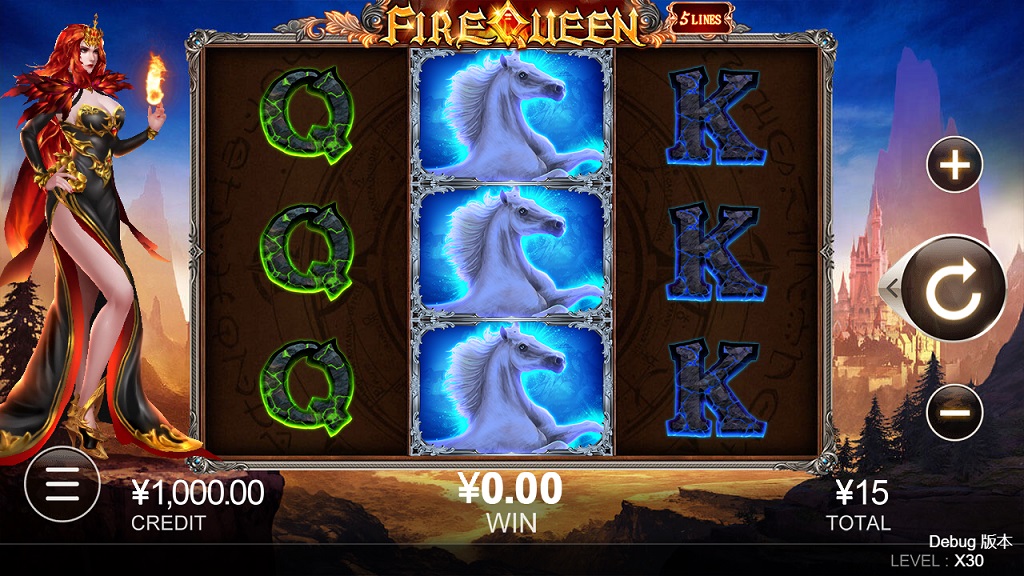 Screenshot of Fire Queen slot from CQ9 Gaming