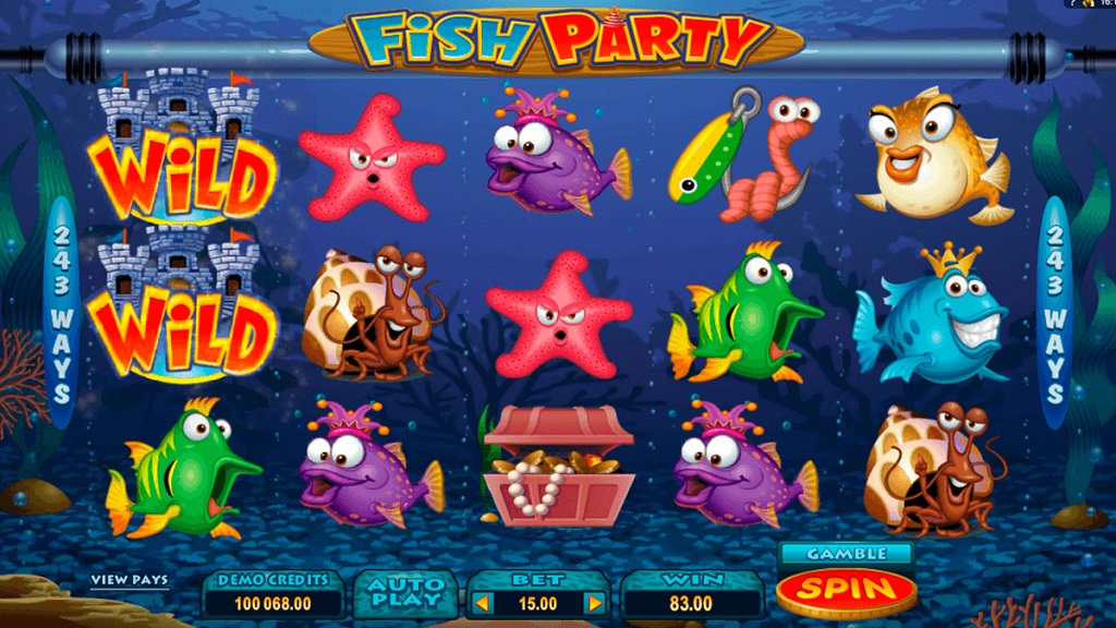 Screenshot of Fish Party from Microgaming