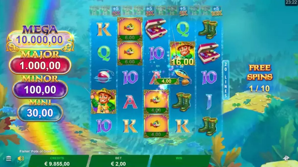 Screenshot of Fishin' Pots of Gold from Microgaming