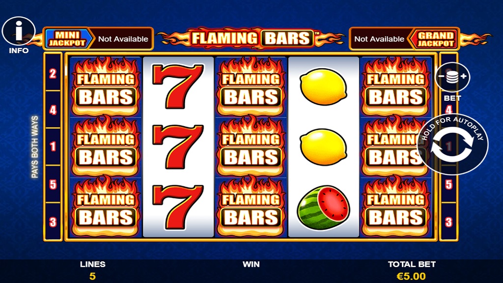 Screenshot of Flaming Bars slot from Playtech