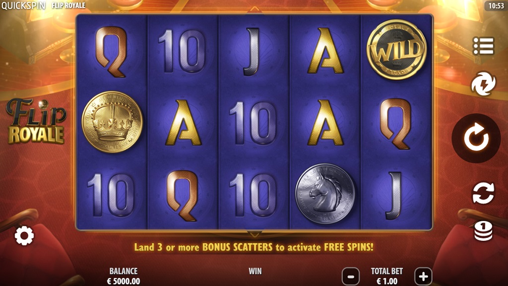 Screenshot of Flip Royale slot from Quickspin