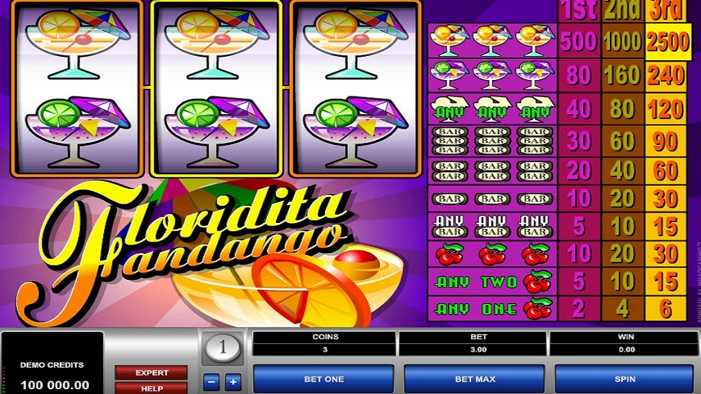 Screenshot of Floridita Fandango from Microgaming