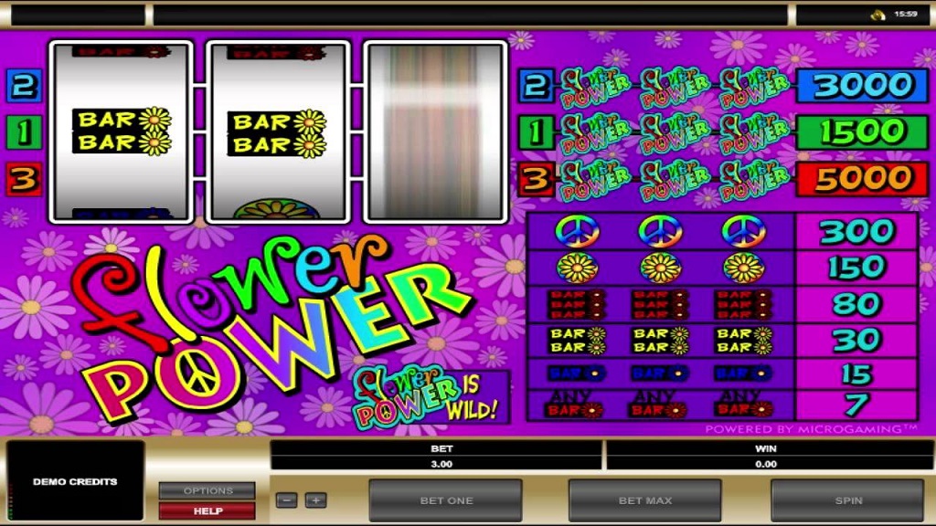 Screenshot of Flower Power from Microgaming