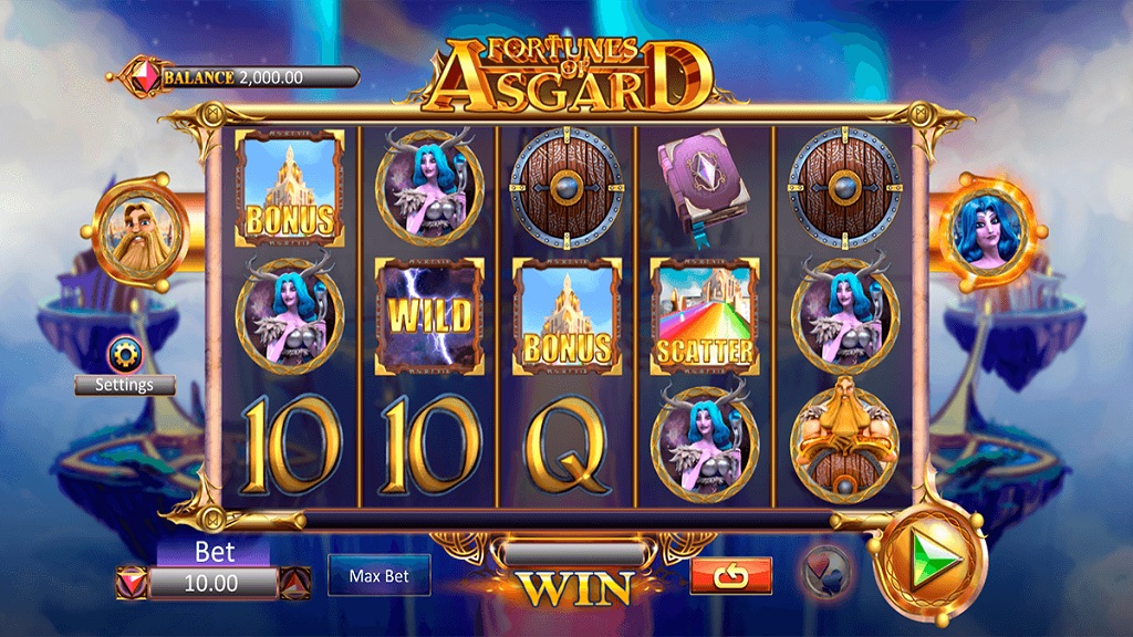 Screenshot of Fortunes of Asgard from Microgaming