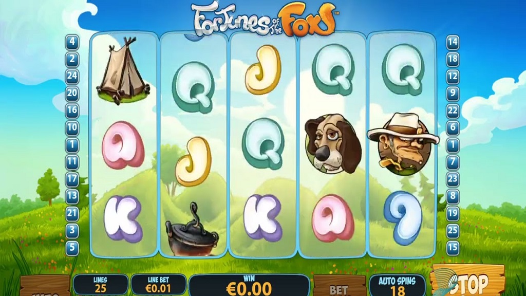 Screenshot of Fortunes of the Fox slot from Playtech