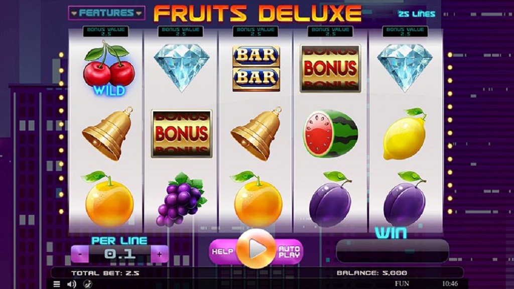Screenshot of Fruits Deluxe slot from Spinmatic
