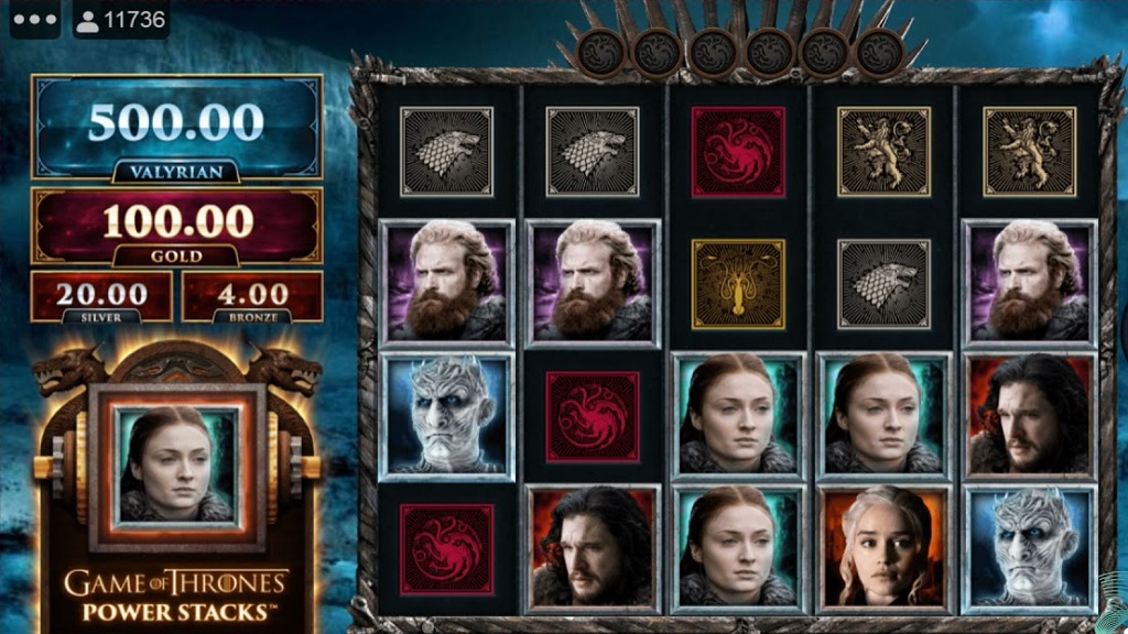 Screenshot of Game of Thrones Power Stacks from Microgaming