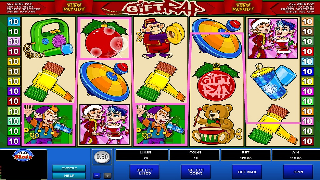 Screenshot of Gift Rap from Microgaming