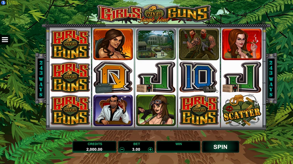 Screenshot of Girls With Guns from Microgaming