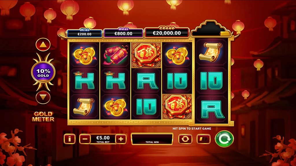 Screenshot of Gold Pile New Years Gold slot from Playtech