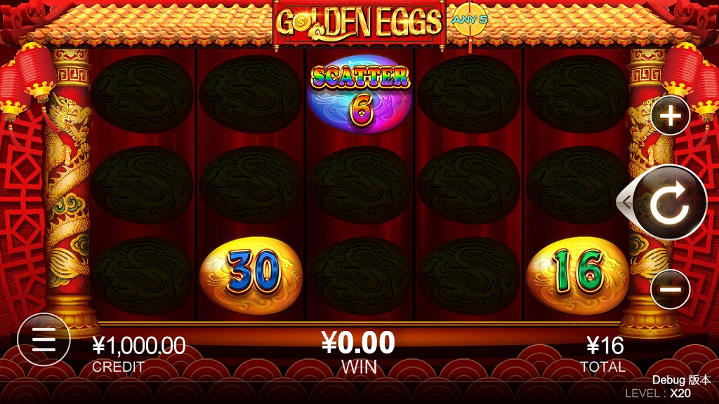 Screenshot of Golden Eggs slot from CQ9 Gaming
