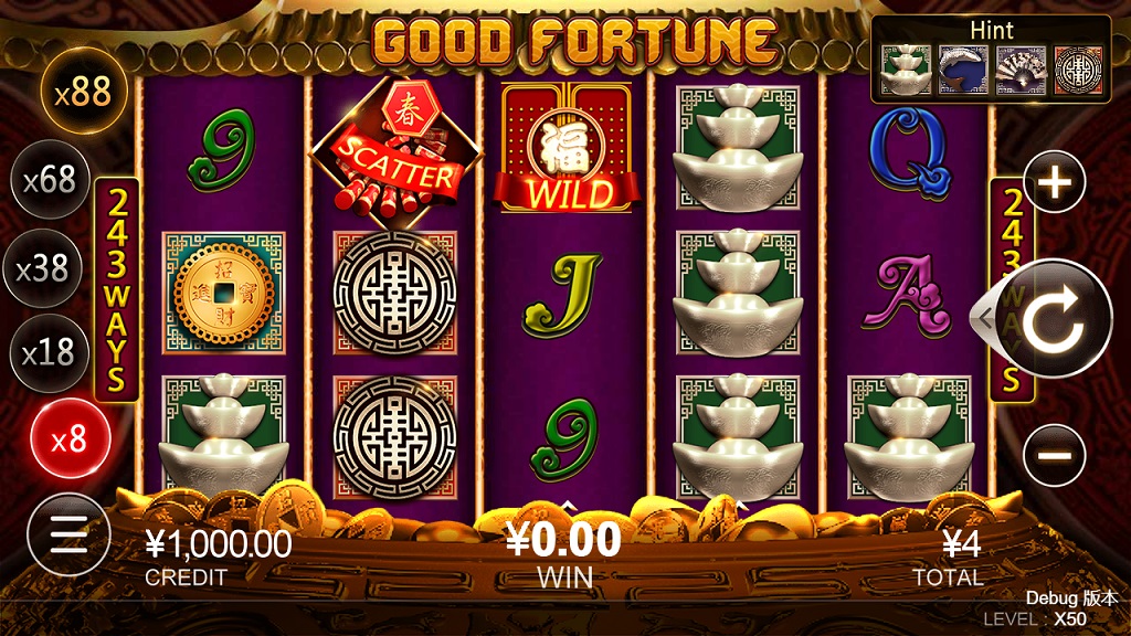 Screenshot of Good Fortune slot from CQ9 Gaming