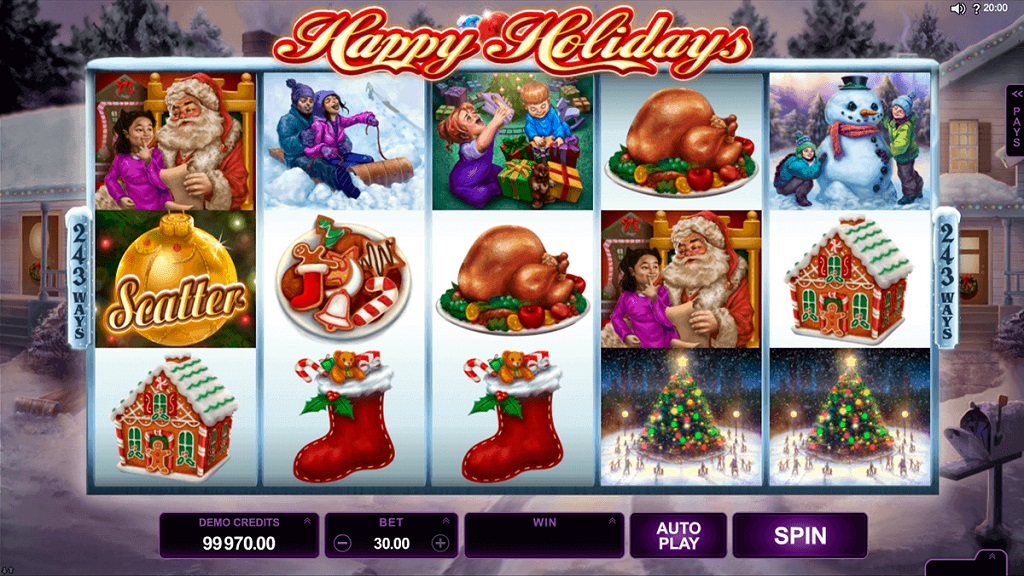 Screenshot of Happy Holidays from Microgaming