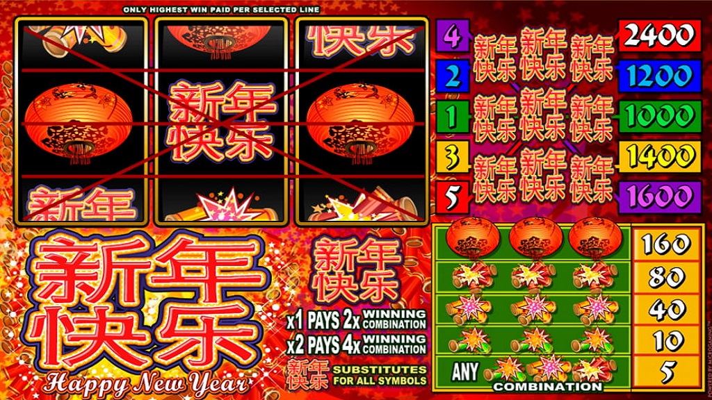 Screenshot of Happy New Year from Microgaming