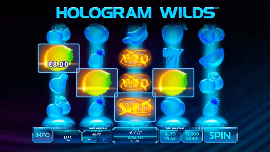 Screenshot of Hologram Wilds slot from Playtech