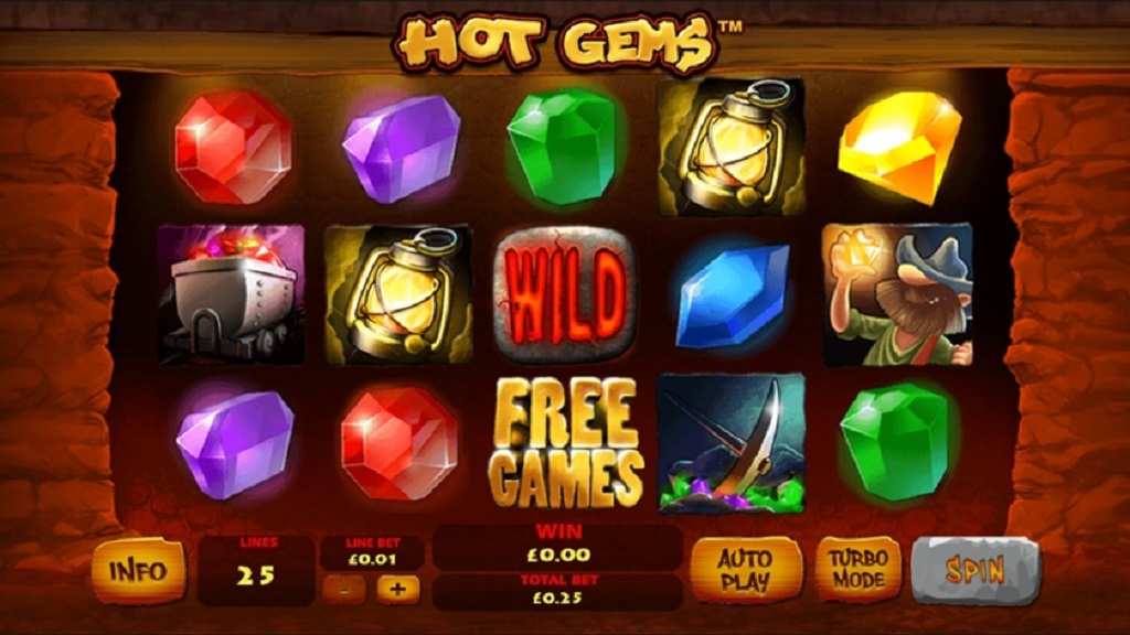 Screenshot of Hot Gems slot from Playtech