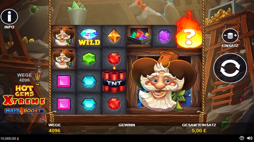 Screenshot of Hot Gems Xtreme slot from Playtech