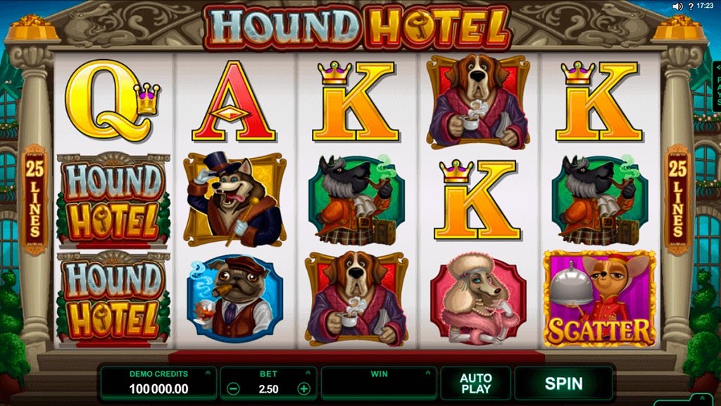 Screenshot of Hound Hotel from Microgaming