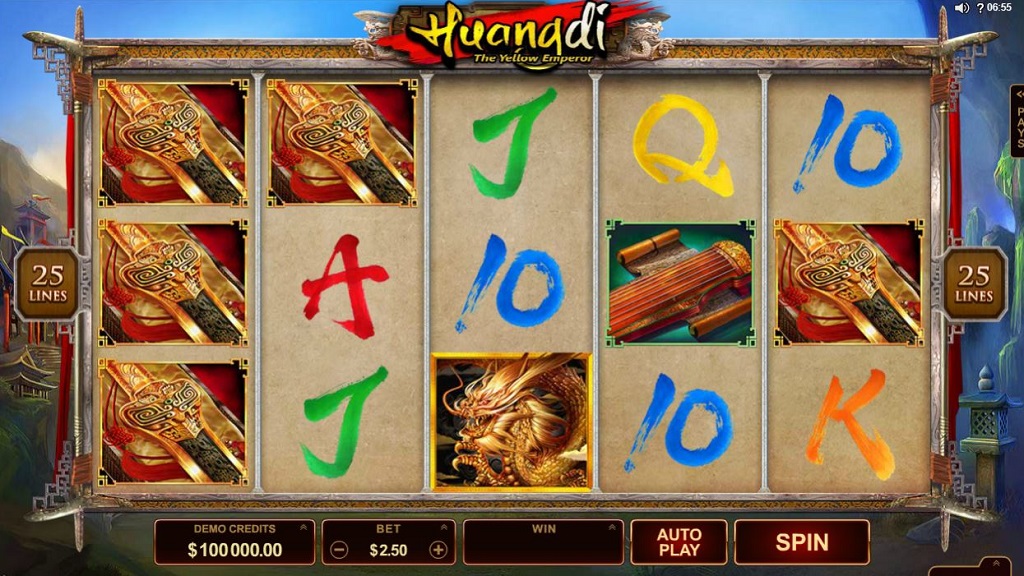 Screenshot of Huangdi the Yellow Emperor from Microgaming