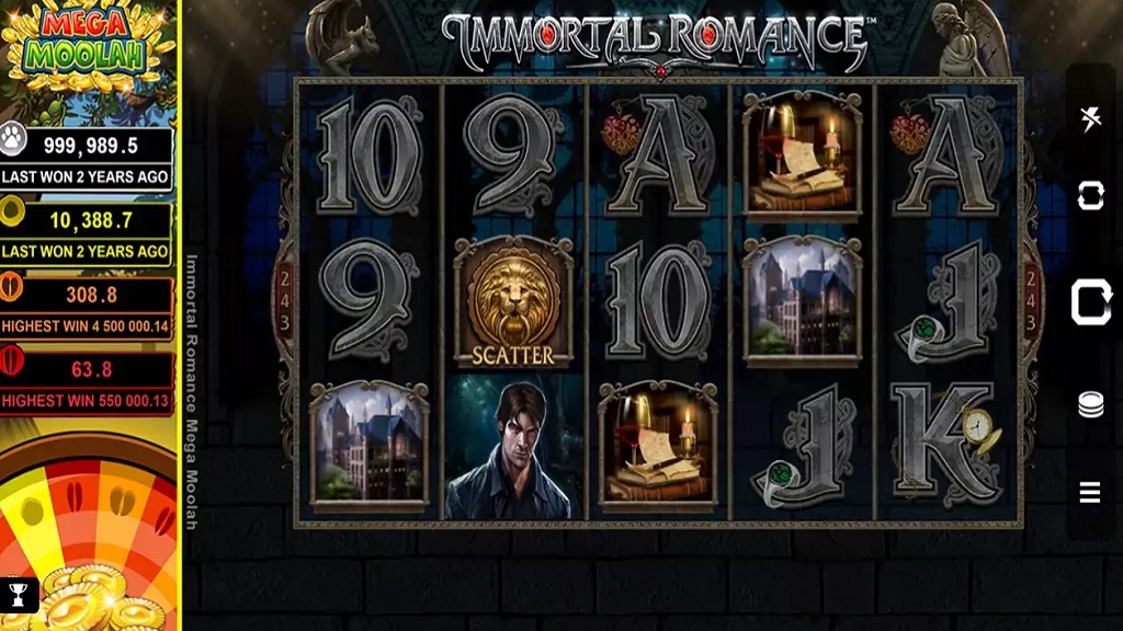 Screenshot of Immortal Romance Mega Moolah from Microgaming