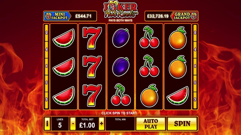 Screenshot of Joker Hot Reels slot from Playtech