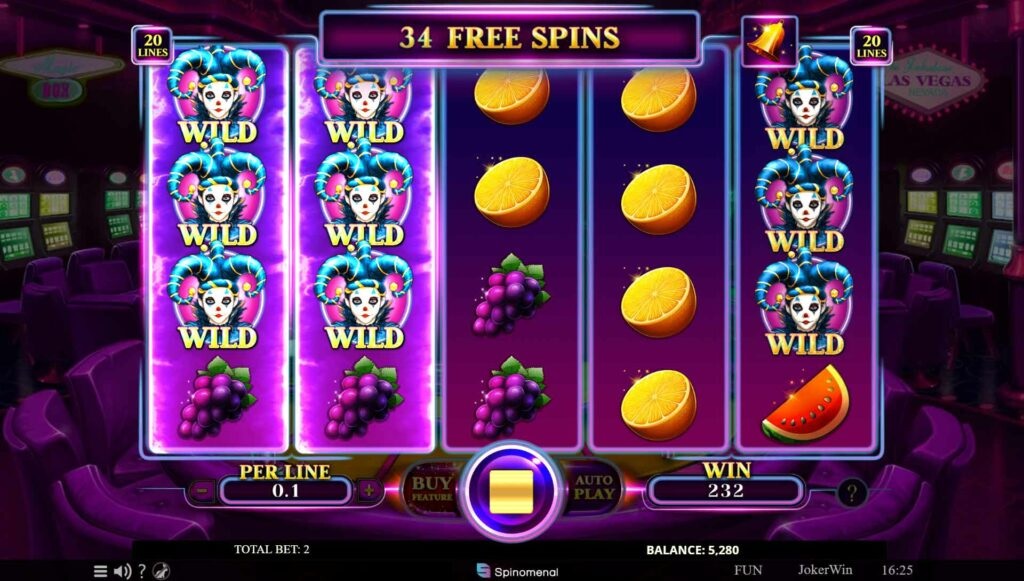 Screenshot of Joker Win slot from Spinmatic