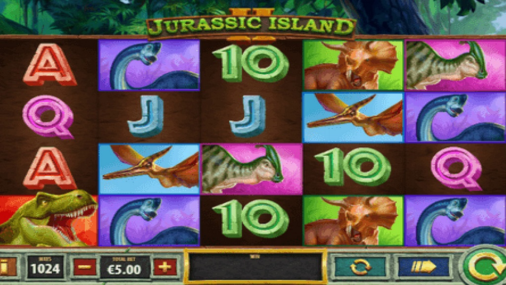 Screenshot of Jurassic Island II slot from Playtech